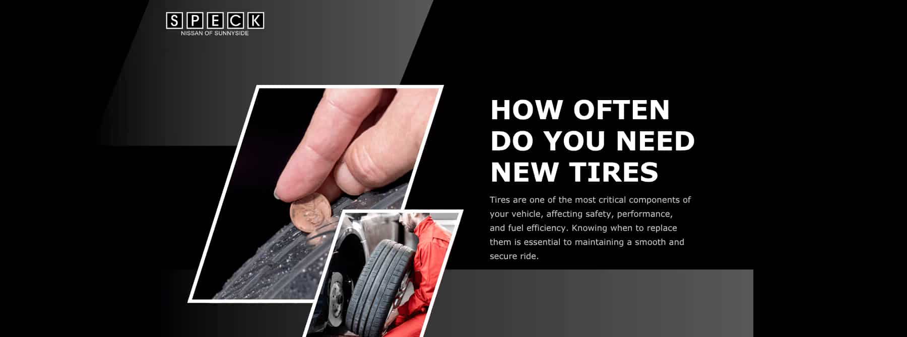 Mechanic checking tire tread depth with penny, highlighting tire maintenance importance for vehicle safety