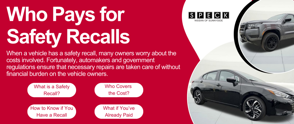 Infotainment graphic showing who pays for safety recalls