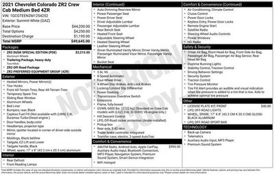 2021 Chevrolet Colorado ZR2