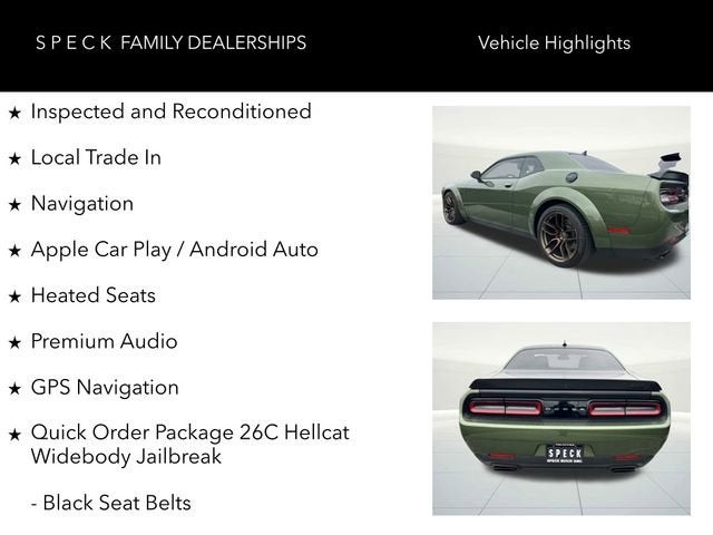 2023 Dodge Challenger SRT Hellcat Widebody Jailbreak
