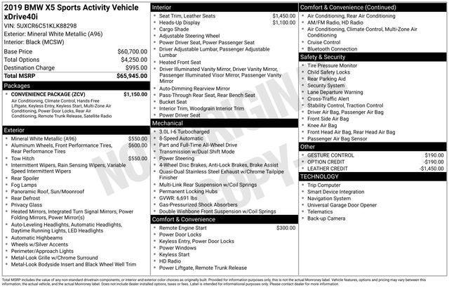 2019 BMW X5 xDrive40i