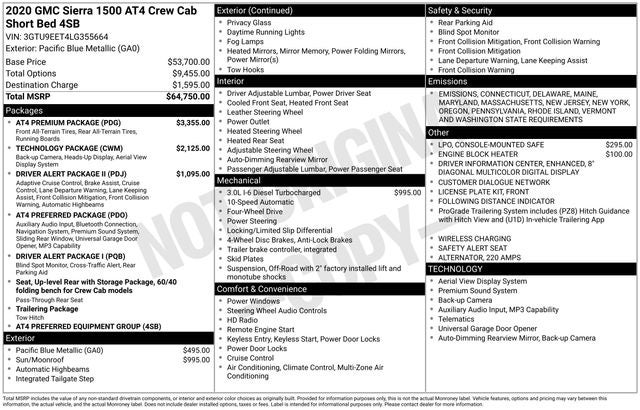2020 GMC Sierra 1500 AT4