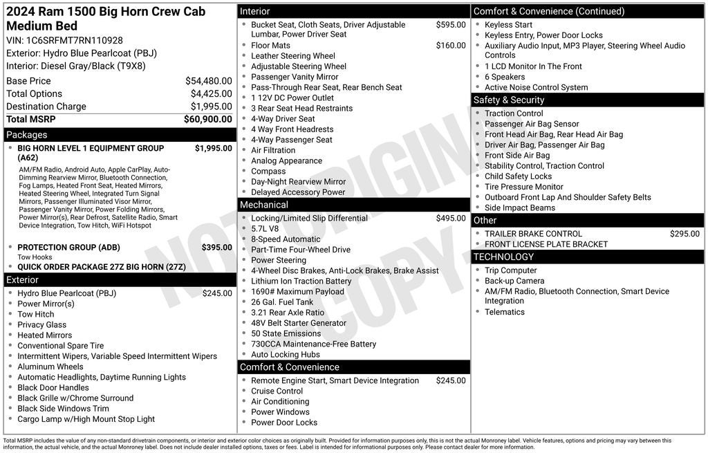 2024 RAM 1500 Big Horn/Lone Star