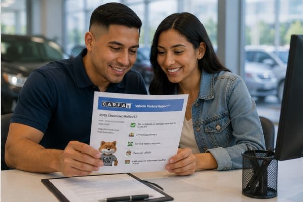 customers looking at carfax report