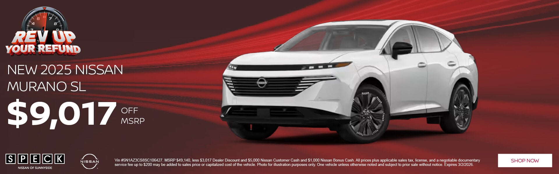 $9017 off msrp on a new 2025 nissan murano