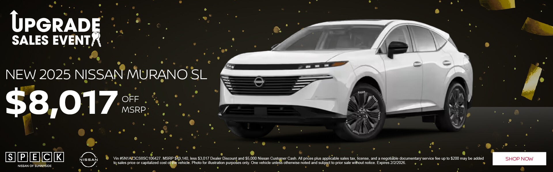 8017 discount on 2025 nissan murano