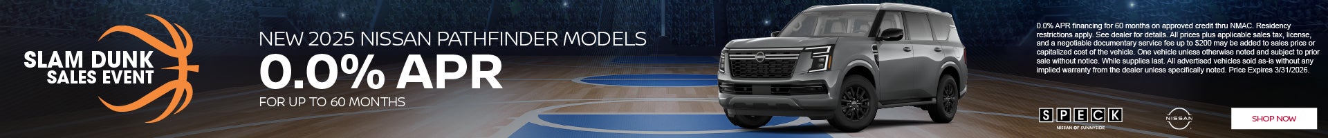 0 apr for 60 months new nissan pathfinder