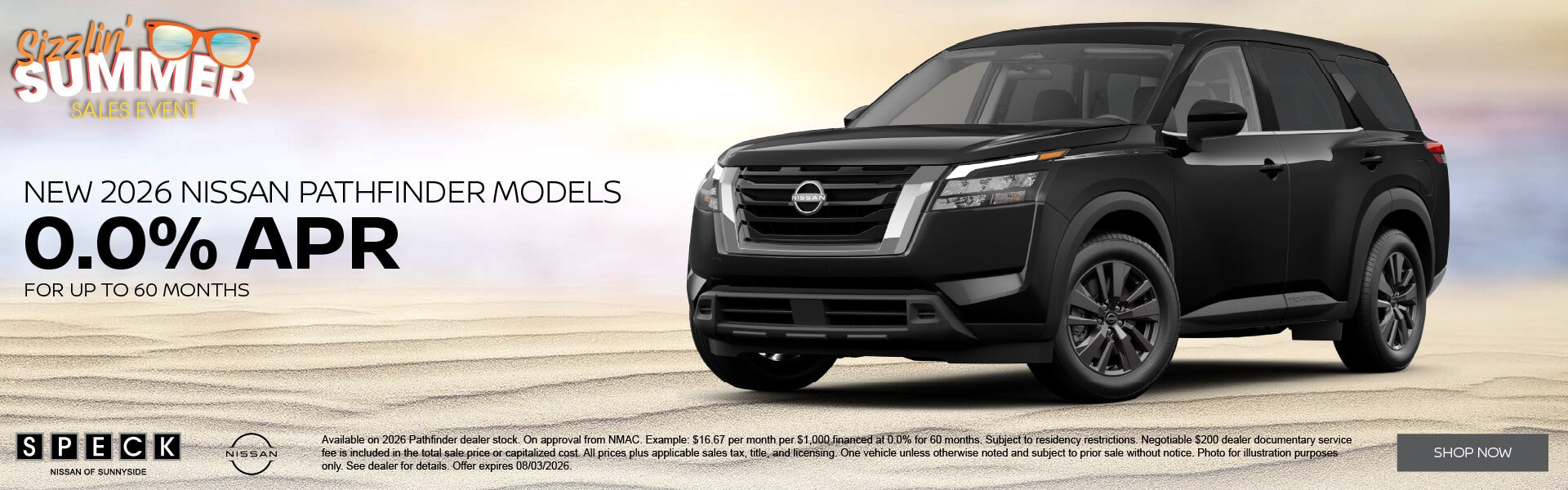 0 apr for 60 months nissan pathfinder