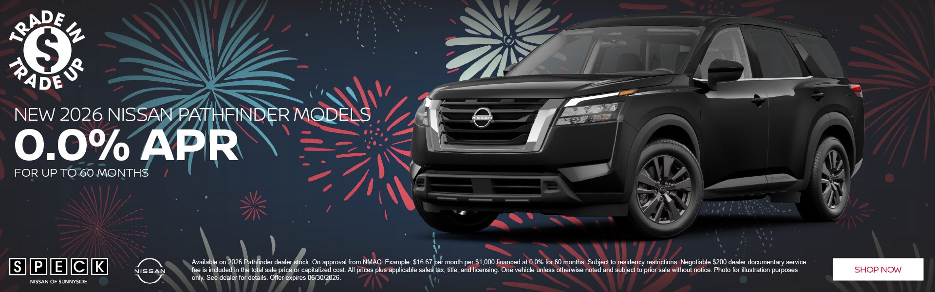 0 apr for 60 months nissan pathfinder