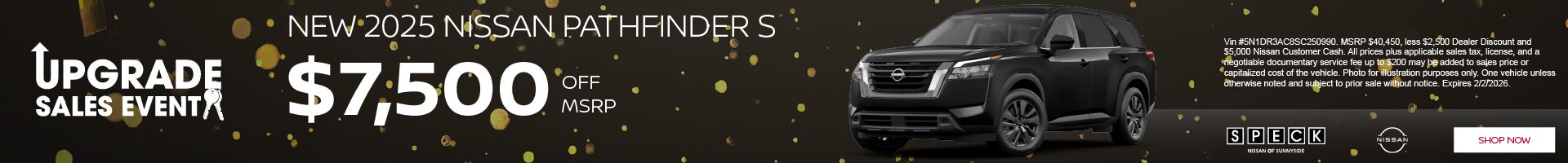 7500 discount on a nissan pathfinder