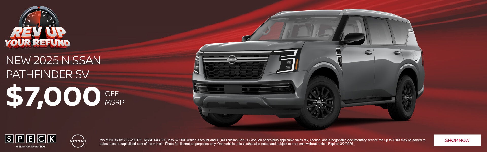 $7000 off msrp on a new nissan pathfinder