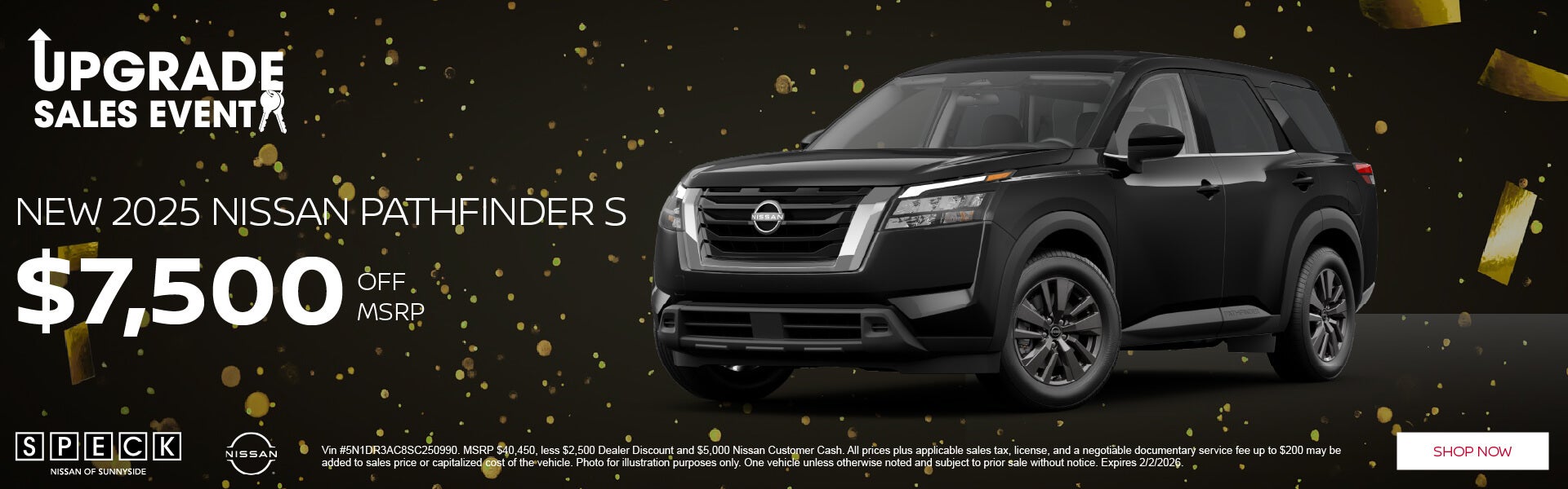 7500 discount new 2025 nissan pathfinder