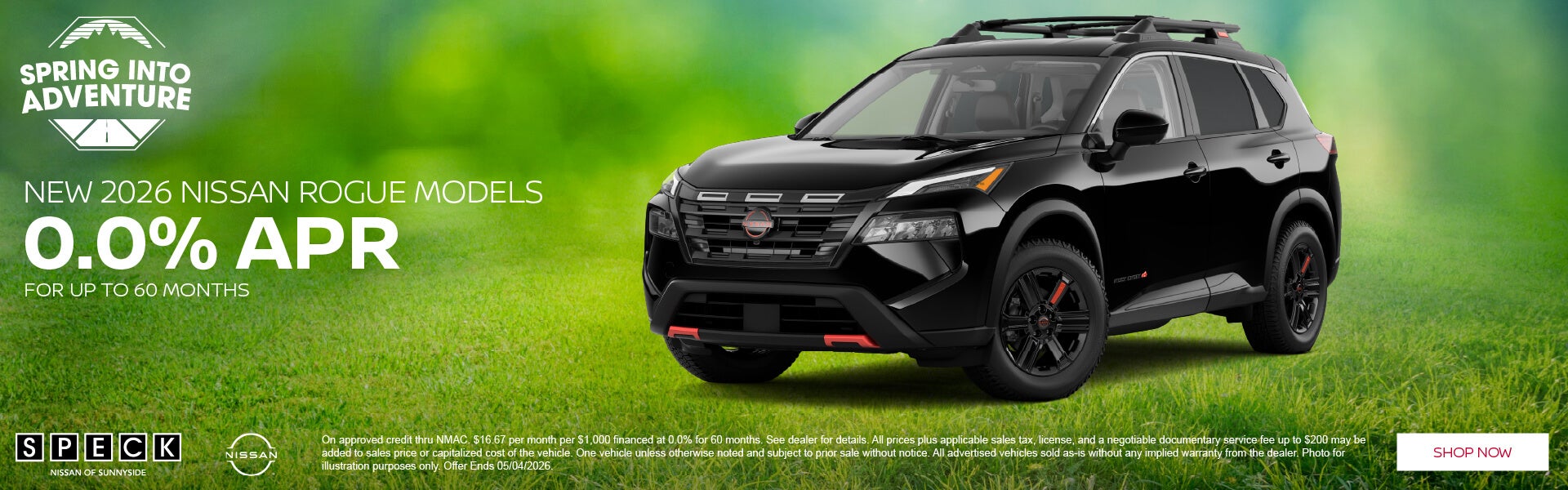 0 apr for 60 months nissan rogue 