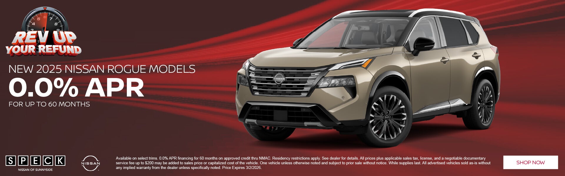 0% financing for 60 months on new nissan rogue models