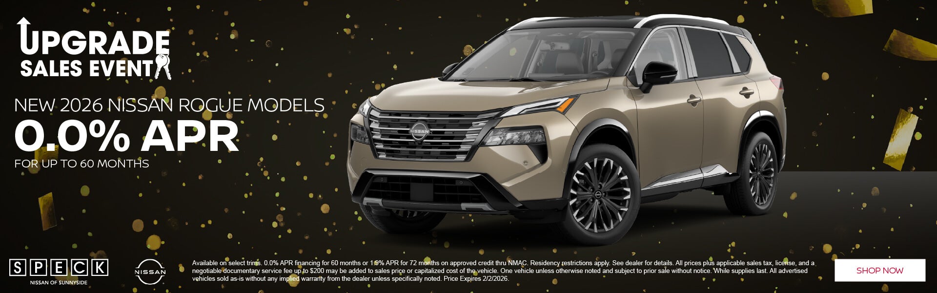 0% apr for 2026 nissan rogue models