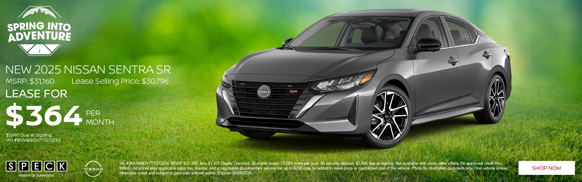 nissan sentra 364 per month lease