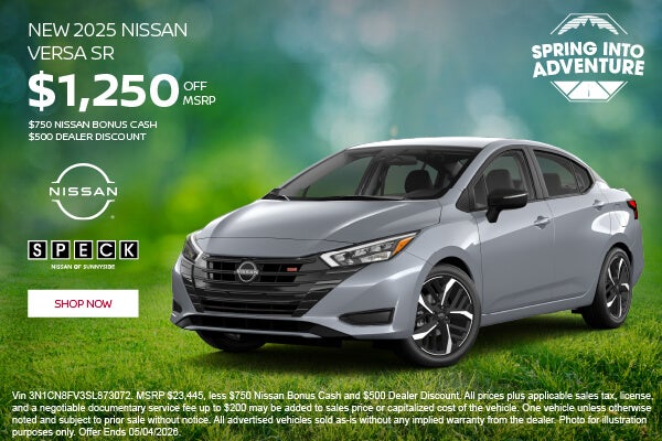 1250 off msrp on a new nissan versa