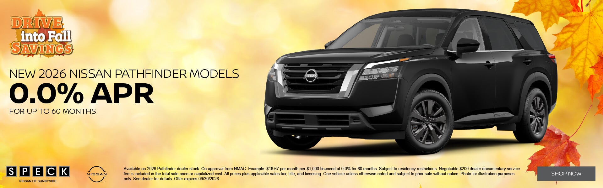 0 apr for 60 months nissan pathfinder